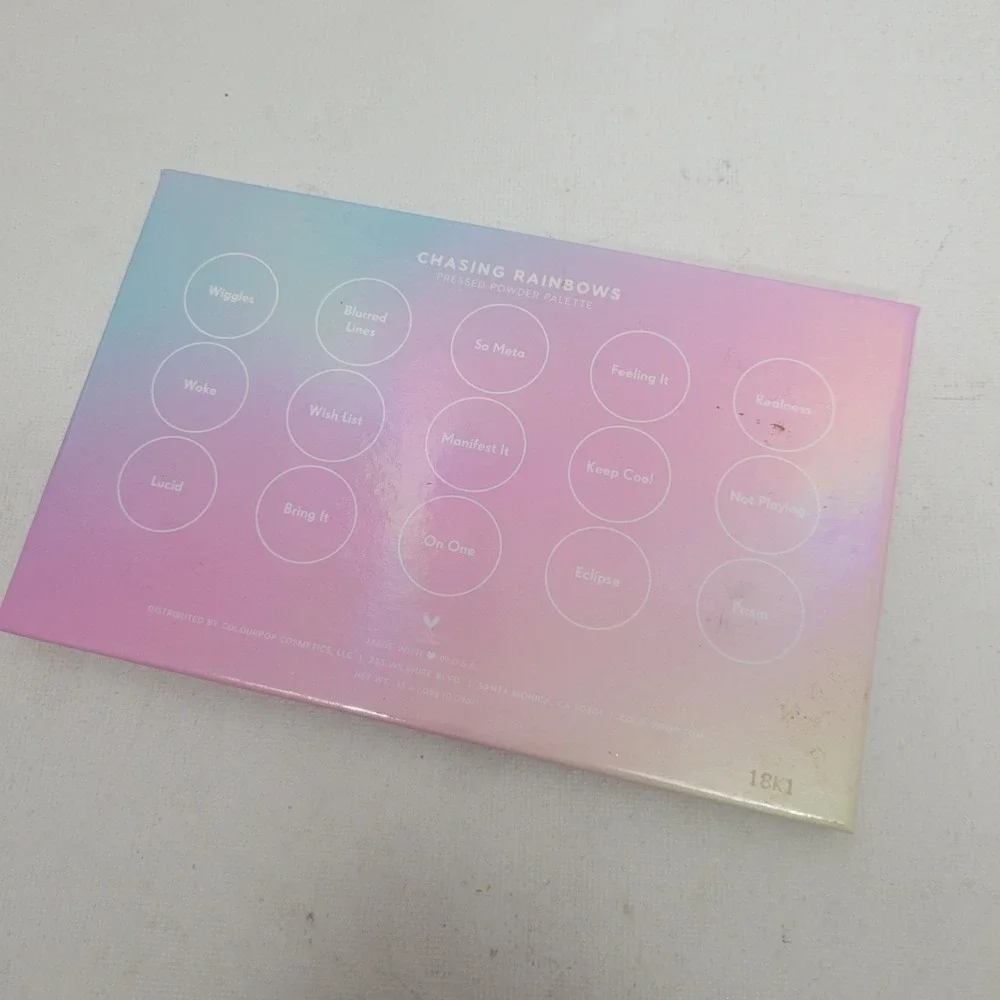 NEW No‎ Box Colourpop Chasing Rainbows Pressed Powder Eyeshadow Palette